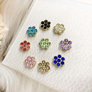 Strass en forme de fleur de Chaozhou, 11 mm, base dorée, dos plat, en verre cristal, accessoires de bijouterie pour la décoration de vêtements, chaussures et sacs - Product Image 4