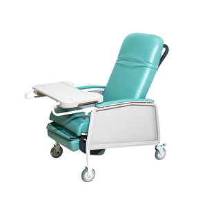Fauteuils médicaux inclinables mobiles manuels pour la collecte de sang, la transfusion, la prélèvement sanguin, la dialyse et la flebotomie, utilisés en milieu hospitalier - Product Image 2