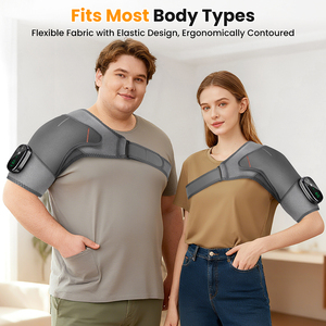 Fitease New <strong>Cordless</strong> Neoprene Shoulder Heating Pad 4 Vibration Modes USB Rechargeable Wireless Remote Control Shoulder <strong>Massager</strong> - Product Image 5