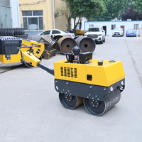 Rouleau compresseur routier manuel hydraulique à double tambour vibratoire de petite taille Luxin