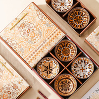 Ensemble de bols en céramique de luxe personnalisés pour anniversaire, écologiques, avec baguettes, 2-4-6 pièces, boîte cadeau avec carte-cadeau électronique