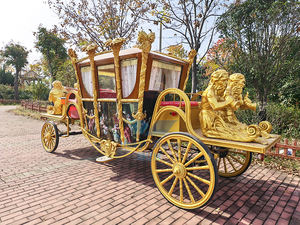 Chariot de Mariage Royal de Luxe à Vendre – Transport Spécialisé Traîné par des Chevaux – Offre Exceptionnelle - Product Image 4