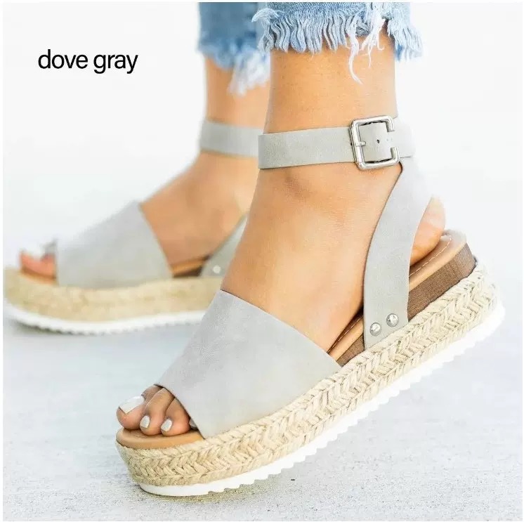 Летняя обувь; Соломенные босоножки на танкетке для женщин и женщин; Женские римские сандалии-гладиаторы на платформе; Эспадрильи