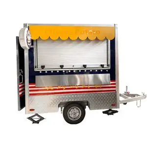 Fully Equipped custom food trailer drivable food trucks with full kitchen equipments
