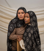 Lo.Love 2025 Écharpe légère en bambou modal personnalisée Vela, coton doux, rayonne viscose, motif floral, jersey numérique uni, hijab musulman