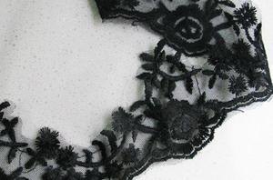 Velos de novia en blanco y negro, velos decorativos clásicos de encaje para Halloween o mascaradas, velos de bruja de doble capa - Product Image 5