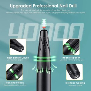 Kit de Taladro Eléctrico Profesional para Uñas de 40000 RPM, Lima Eléctrica para Uñas Acrílicas y de Gel - Product Image 5