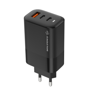 อุปกรณ์ชาร์จโทรศัพท์ติดผนัง65W Gan, อะแดปเตอร์สำหรับเดินทางอเนกประสงค์มี3พอร์ตชาร์จเร็ว PD 65W สำหรับเรายุโรปสหราชอาณาจักร - Product Image 3