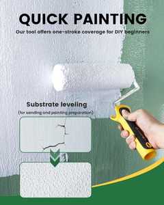 Rouleau de finition pour enduit de plâtre de 9 pouces, rouleau texturé robuste pour enduit de plâtre, mastic et composé pour joints, pour des finitions lisses et texturées - Product Image 6