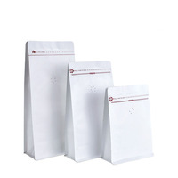 Sacs en papier Kraft personnalisés à gousset latérale, pièces, biodégradables, à fermeture éclair, avec Valve