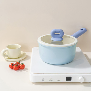 Nova Série Blue Bean Treasure: Panela de Alumínio com Capacidade de 3-4L, Revestimento Antiaderente, Cabo de Silicone Antiderrapante, para Fogão a Gás - Product Image 2