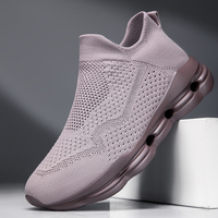 Chaussures de course en maille extensible de haute qualité pour hommes, logo personnalisé, fabricant de chaussures de créateur, vente en gros personnalisée