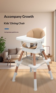 Silla de Comer para Bebé 6 en 1 de Plástico con Altura Ajustable, Bandeja Desmontable y Cinturón de Seguridad de 5 Puntos - Mesa de Aprendizaje Multifuncional - Product Image 5