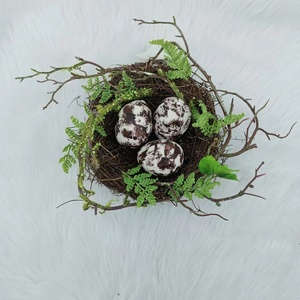 Nido di uccello pasquale, nido di gallina, decorazione di uova di pasqua - Product Image 1