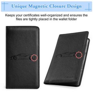 Portadocumentos para vehículos Portadocumentos para automóviles Carpeta Portadocumentos para automóviles de cuero Pu Premium - Product Image 6