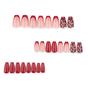 <span class=keywords><strong>Uñas</strong></span> Postizas Cuadradas Medianas Personalizables al por Mayor, <span class=keywords><strong>Color</strong></span> <span class=keywords><strong>Rosa</strong></span> Empolvado, Marrón, <span class=keywords><strong>Color</strong></span> Sólido, Base Nude, Negro, Rojo, Estampado de Leopardo - Product Image 2