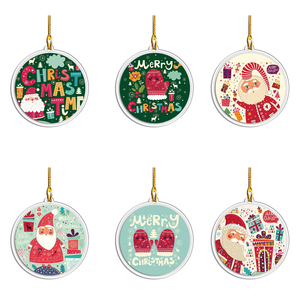 Adorno Navideño de Plástico con Diseño de Santa Claus, Colgante para Árbol de Navidad, Recuerdo con Logotipo Personalizado, Venta al Por Mayor - Product Image 1