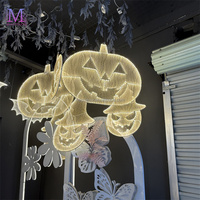 Lampes suspendues créatives en forme de citrouille LED pour Halloween, luminaires décoratifs, lustres de plafond, vente en gros MILE