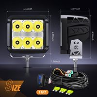 Luces Antiniebla LED de 4 Pulgadas y 60 W con Luz de Circulación Diurna Ámbar, Luz de Trabajo LED Auxiliar Superpotente para Camiones Todoterreno, UTV, ATV, SUV, 4x4