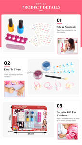 Los <span class=keywords><strong>niños</strong></span> juegan DIY Nail Art Polish Makeup <span class=keywords><strong>Kit</strong></span> Tattoo Sticker Temporal Cosmetic Toy Kids Tattoo Nails Set <span class=keywords><strong>para</strong></span> niñas pequeñas - Product Image 5
