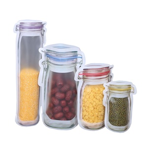 Snack Sandwich Reusable Airtight Seal Storage Ziplock Bags Leakproof Food Saver Bags Mason Jar Zipper Bags