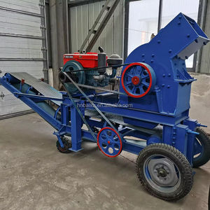 Prix de la machine de concassage de roche de granit de béton, petite machine de fabrication de sable diesel avec bande transporteuse - Product Image 5