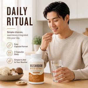 Soutien Immunitaire et Énergétique pour Adultes – 60 Capsules – Extrait Biologique Mixte de Champignons Crinière de Lion, Cordyceps et Reishi – Sans Gluten, Végétalien - Product Image 3