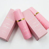 Kit de Nettoyage des Cils en Gros 60ml – Shampoing Moussant Parfum Rose Fraise avec Brosse et Ventilateur USB