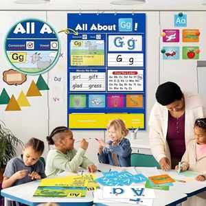 Tabla de Pared para Aprender el Alfabeto, Tarjetas de Memoria ABC, Tabla de Bolsillo, Juguetes Educativos para Jardín de Infancia, Imprescindibles para la Oficina y la Escuela - Product Image 2