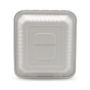 Oasis 1200ml 8 "3-fach fett dicht umwelt freundlich Zuckerrohr Bagasse Fast-Food-Papier verpackungs box Biologisch abbaubar - Product Image 5