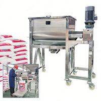 Mélangeur de poudre horizontal à hélice spirale en acier inoxydable, capacité 100 kg - 500 kg