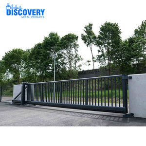 Puertas Correderas Automáticas en Voladizo, Puerta Principal de Entrada Lineal de Aleación de Aluminio Eléctrica Comercial, Diseño para Patio y Villa - Product Image 2
