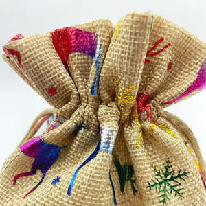 Bolsas de Regalo de Algodón con Cordón Personalizadas para Navidad, Bolsa de Regalo para Dulces - Product Image 5