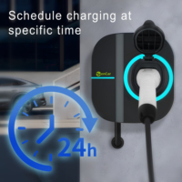 ZenCar 22kW 11kW 7kW Borne de recharge murale pour véhicules électriques 16A 32A Station de recharge rapide pour voitures électriques avec Wifi APP Cartes RFID Prise de type 2 avec volet
