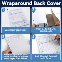 Formulaire de commande de travail personnalisé en 2 parties, carnet de factures sans carbone 8,5x11, carnet de commandes de réparation 210x145, carnet de reçus de location, formulaires de commande d'achat