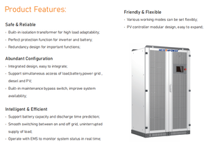 Tutto in uno Inverter ibrido 100KW <span class=keywords><strong>PV</strong></span> solare e batteria sistema di accumulo di energia integrato 100000W - Product Image 3