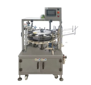 เครื่องพับขวดสแตนเลสกึ่งอัตโนมัติแบบตั้งสำหรับขวดเครื่องดื่ม ใช้ลมนิวเมติกสำหรับพับฟิล์มขวดเพื่อการผลิต - Product Image 1