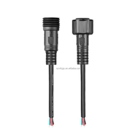 Connecteur de fil électrique IP65 M15 2/3 noyaux connecteurs mâles/femelles à haut ampli 6A cuivre étanche avec boîtier en PVC 5A