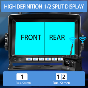 Waterproof Magnetic Mount 7 Inch Dual Screen Solar Battery Rear and Front Wireless Backup <b>Camera</b> for Truck YB-Wireless-Solar Sol - Product Image 4