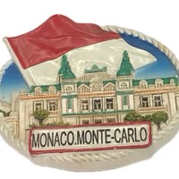 Aimant Souvenir de réfrigérateur de Monte Carlo Monaco 3D, décoration faite à la main pour la maison et la cuisine, Collection d'aimant de réfrigérateur de Monte Carlo
