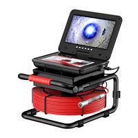 Caméra d'inspection de canalisation 30m auto-nivelante avec écran IPS 10 pouces 1080P, sonde localisatrice 512Hz, tige de poussée 9mm et DVR