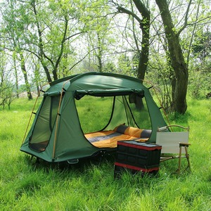 Tente de camping double couche Oxford quatre saisons imperméable pour l'extérieur, type à armature droite épaissie 210*120*140cm, 2 personnes WD-T9 - Product Image 3