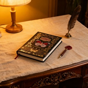 A7 Gold 3D Butterfly Embossed Fashion <b>Journal</b> Notebook Hardcover Writing Diary with Paper Cover Thread Sewing Binding - Product Image 2