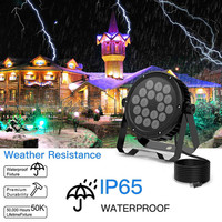 Projecteur LED DMX512 18x10W Pleine Couleur Quadri-en-un Haute Puissance IP65 Étanche CRI90 PAR Can pour Éclairage de Scène Extérieur