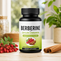 Complément Herbal OLLI OEM/ODM : Capsules de Berbérine Phytosome et Cannelle de Ceylan pour le Soutien de la Fonction Immunitaire, Modèle OLLI-GH003, 60 gélules