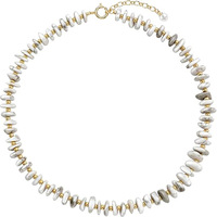 Collar de Cristal Natural Irregular Multicolor Hecho a Mano con Cadena de Extensión Dorada, Estilo Europeo Americano, para Mujer
