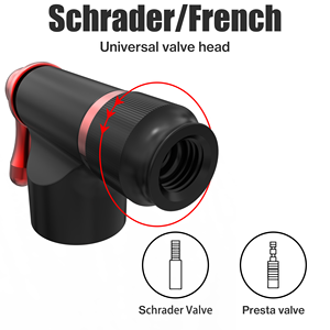 Pompe à vélo en aluminium Roadup 16 G CO2, mini-pompe d'urgence pour valve Schrader, 150 PSI, pièces et accessoires de vélo - Product Image 4