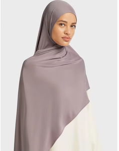 プレーンラップショールヒジャーブスカーフイスラム教徒女性用ストレッチコットンジャージー感じ子供用ドロップシッピング利用可能 - Product Image 3