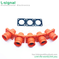 Connecteur d'alimentation haute tension pour système de stockage d'énergie solaire 300A 1 broche 12MM Orange Mâle IP67 Plastique Surlok Busbar Lug Socket