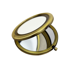 Venta al por mayor de espejo de bolsillo con logotipo personalizado <span class=keywords><strong>en</strong></span> <span class=keywords><strong>blanco</strong></span> plata color oro rosa espejo compacto Kits 7CM espejo de etiqueta privada portátil - Product Image 1